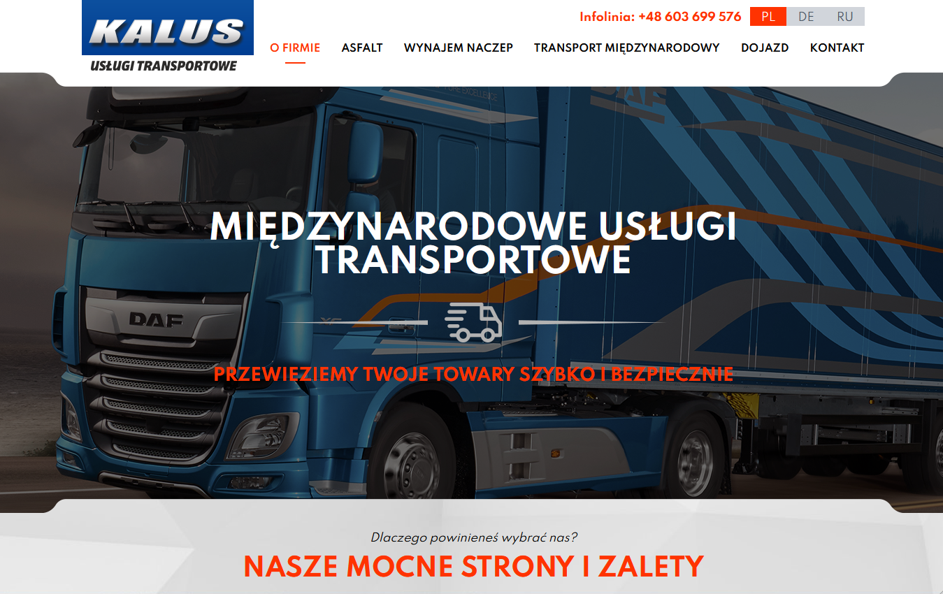 Usługi transportowe <span>kalus.com.pl</span>